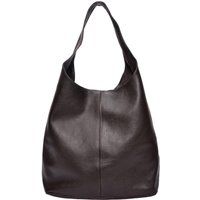 Braune Lederhandtasche mit Henkel