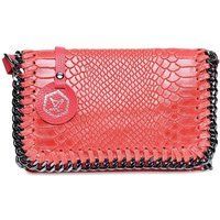 Schlangenhautgeprägte Leder Clutch