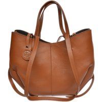 Gesteppte Ledertasche mit Kette