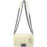 Gesteppte Ledertasche mit Kette