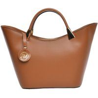 Strukturierte Ledertasche mit Taschen