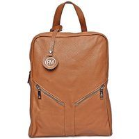 Strukturierte Ledertasche mit Taschen