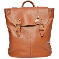 Strukturierte Ledertasche mit Taschen