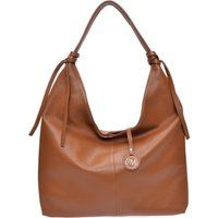 Strukturierte Ledertasche mit Taschen