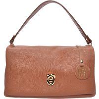 Braune Ledertasche mit Schulterriemen
