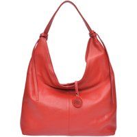 Schultertasche aus genarbtem Leder im Hobo-Stil