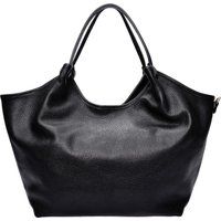 Strukturierte Schultertasche aus Leder
