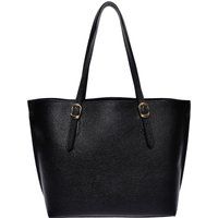 Strukturierte Schultertasche aus Leder