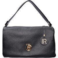 Strukturierte Schultertasche aus Leder