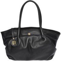 Strukturierte Schultertasche aus Leder