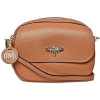 Umhängetasche Satteltasche aus genarbtem Leder