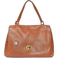 Klassische Ledersatteltasche mit oberem Griff