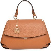 Braune Ledertasche mit Verschluss