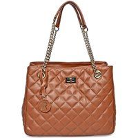 Gesteppte Schultertasche mit Kettenriemen