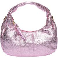 Metallic Leder Schultertasche