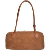 Minimalistische Wildleder Schultertasche