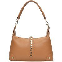 Schultertasche aus Leder mit Nieten