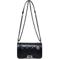 Gesteppte Schultertasche mit Lederkette