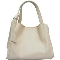 Beige Leder Hobo Schultertasche