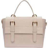 Beige Leder Hobo Schultertasche