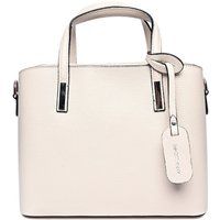 Beige Leder Hobo Schultertasche
