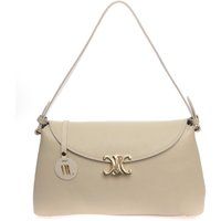 Beige Leder Hobo Schultertasche