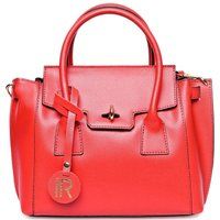 Rote Leder Schulter Baguette Tasche