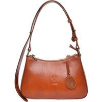Braune Lederhandtasche mit Tragegriff