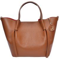 Braune Schultertasche aus Wildleder