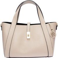 Beige Lederschultertasche
