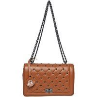 Gesteppte Ledertasche mit Schulterkette