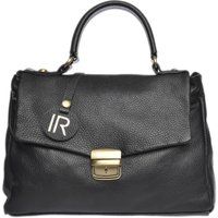 Halbmondförmige Schultertasche aus genarbtem Leder