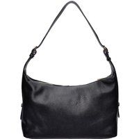 Halbmondförmige Schultertasche aus genarbtem Leder