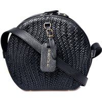 Strukturierte Lederhandtasche mit Griff