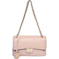 Elegante gesteppte Schultertasche aus Leder