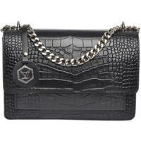 Elegante Schultertasche aus Krokodilleder