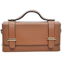 Strukturierte Ledertasche mit Griff