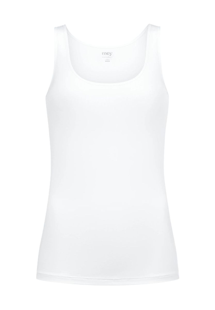 Weißes, atmungsaktives Tanktop mit breiten Trägern