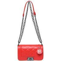 Gesteppte Ledertasche mit Kette