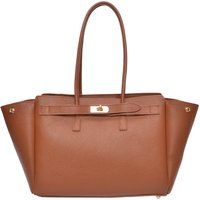 Braune Ledertasche Schultertasche Tote