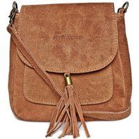 Umhängetasche Satteltasche aus Wildleder