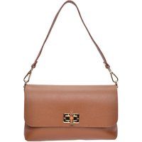 Elegante braune Schultertasche aus Leder