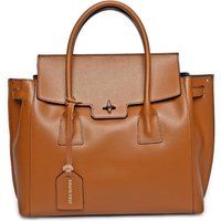 Schultertasche aus Stroh mit Lederbesatz