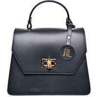 Elegante schwarze Wildleder-Henkeltasche
