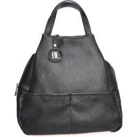 Elegante schwarze Wildleder-Henkeltasche
