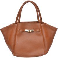 Gesteppte Ledertasche mit Kette