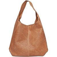 Gewebte Shopper-Tasche aus Leder