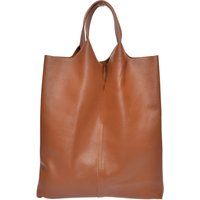 Braune Leder Shopper Tote Bag