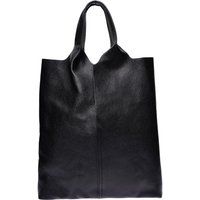 Klassische schwarze Ledertasche