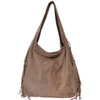 Wildleder Fransen Hobo Tasche